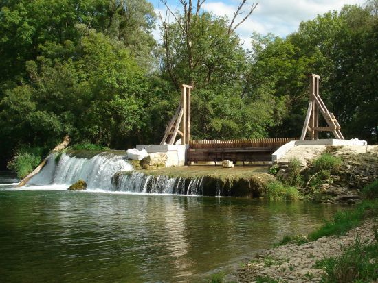Portière à radeau sur La Loue (Jura)